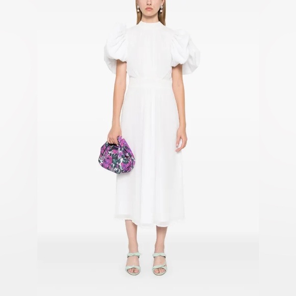 ROTATE BIRGER CHRISTENSEN puff-sleeves midi dress $1002 New without tag - Picture 1 of 13